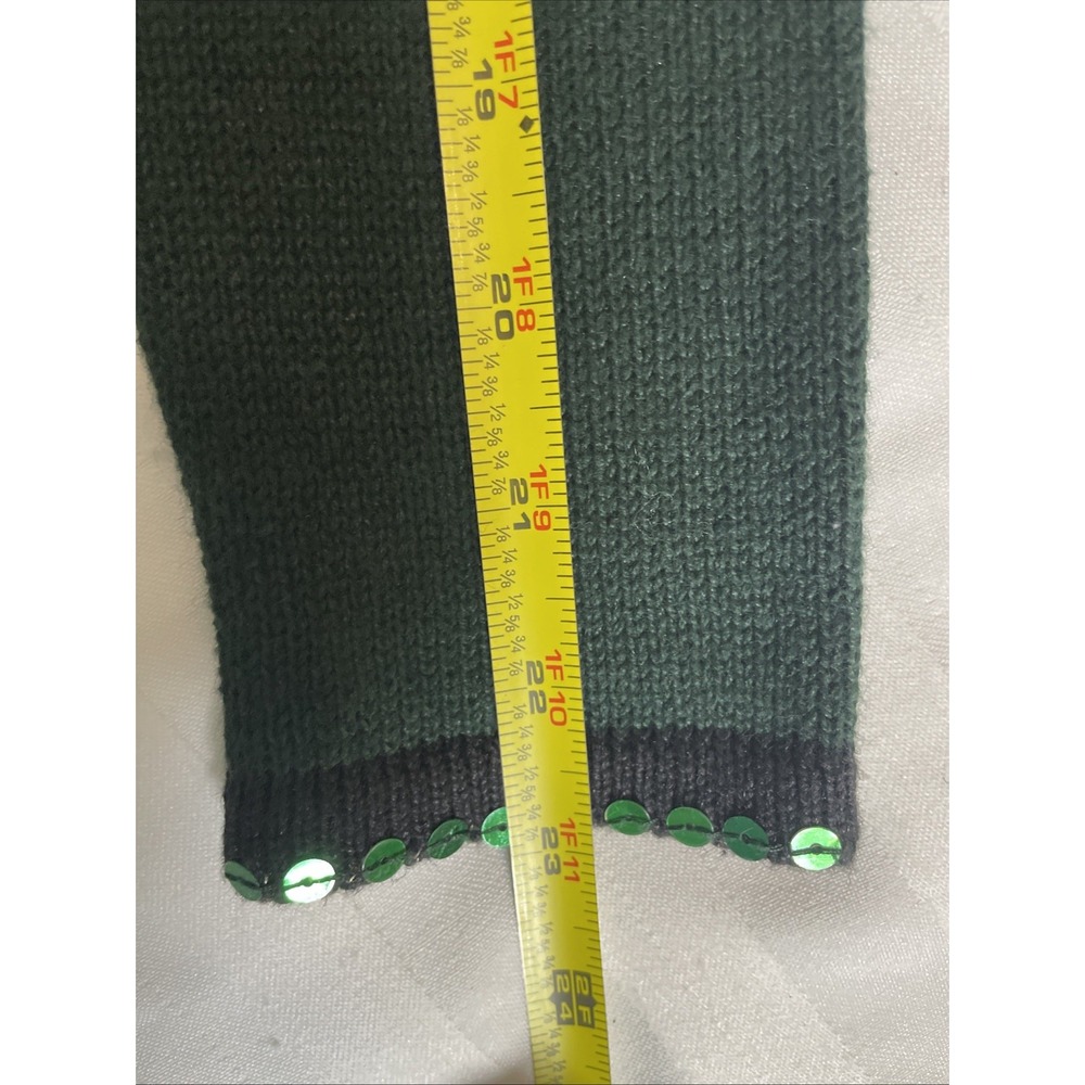 Tiara International Christmas Cardigan Sweater Womens M Green Poinsettia Big 90s - Picture 12 of 12